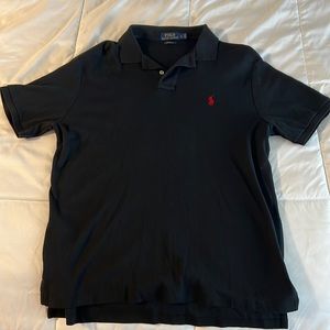 Men’s black polo shirt